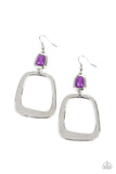 Paparazzi Accessories Material Girl Mod Purple Earring